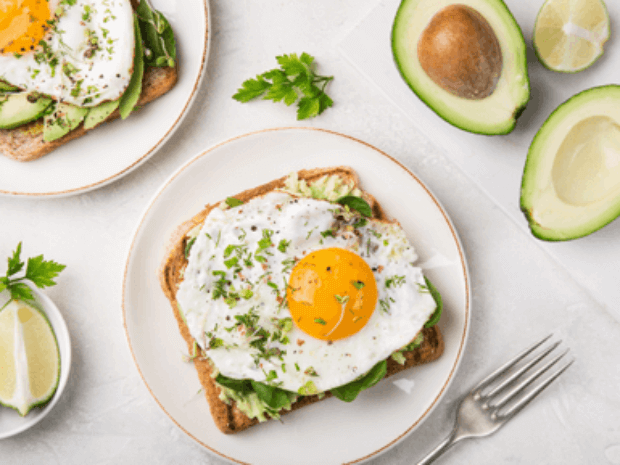 Avocado toast with egg
